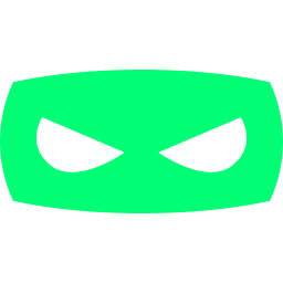 Betninja-Maskottchen: schwarze Ninja-Maske